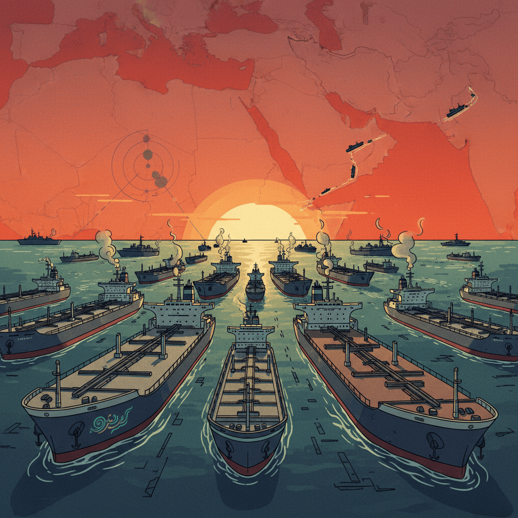 Strait of Hormuz Traffic Grinds to Near Halt Amid Regional Tensions