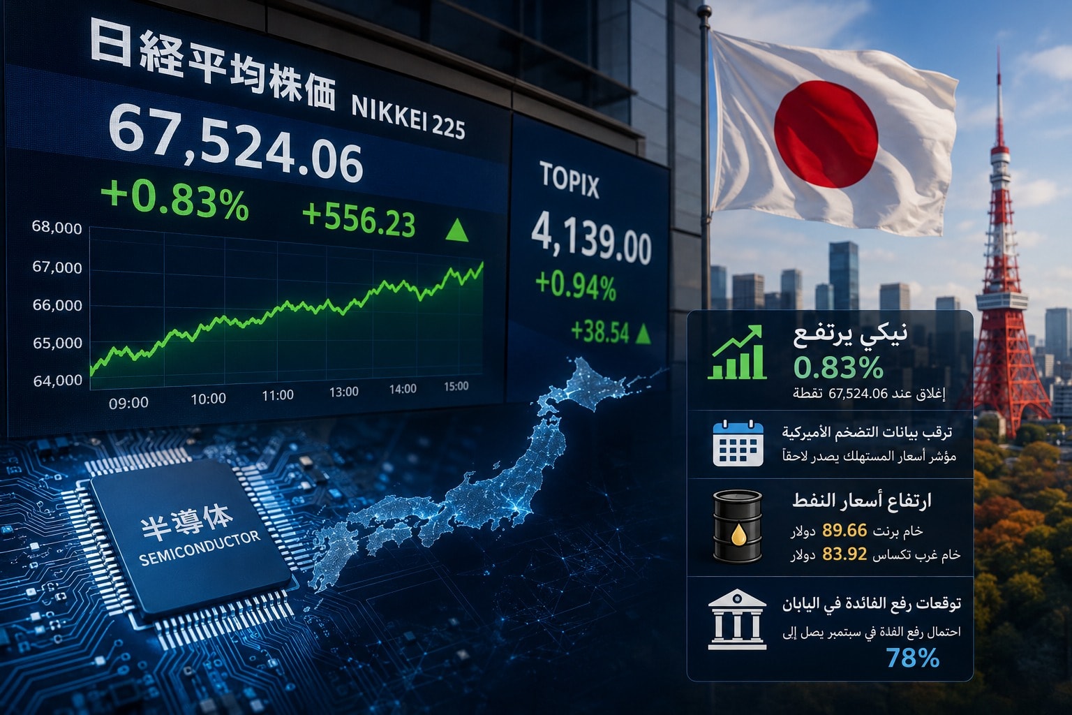 مكاسب أسهم الرقائق تدعم السوق وسط ترقب بيانات التضخم الأميركيةAi