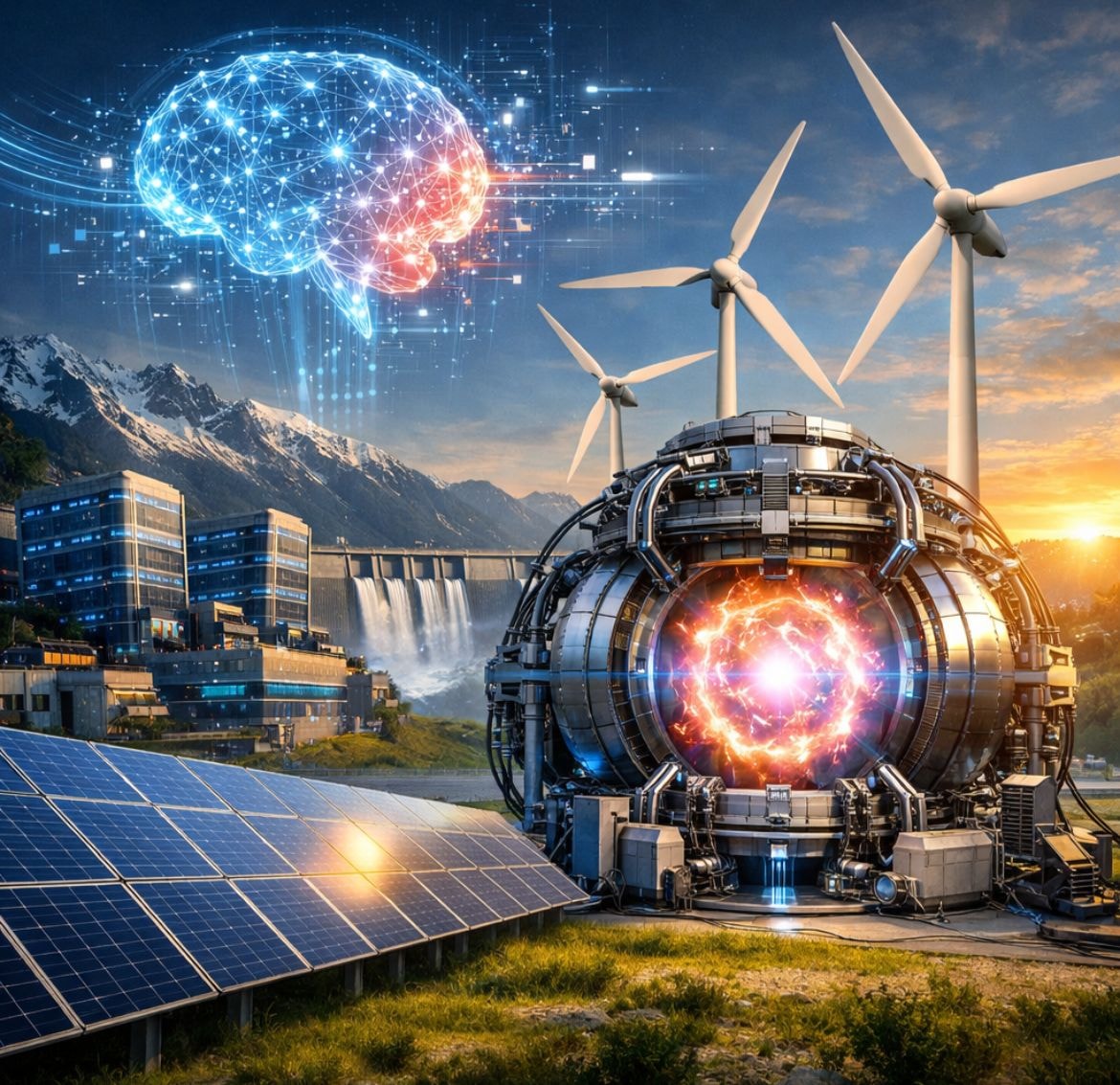  صورة تعكس التحديات المرتبطة بزيادة استهلاك الكهرباء نتيجة الذكاء الاصطناعي في ألمانيا وأهمية حلول الطاقة المستدامة