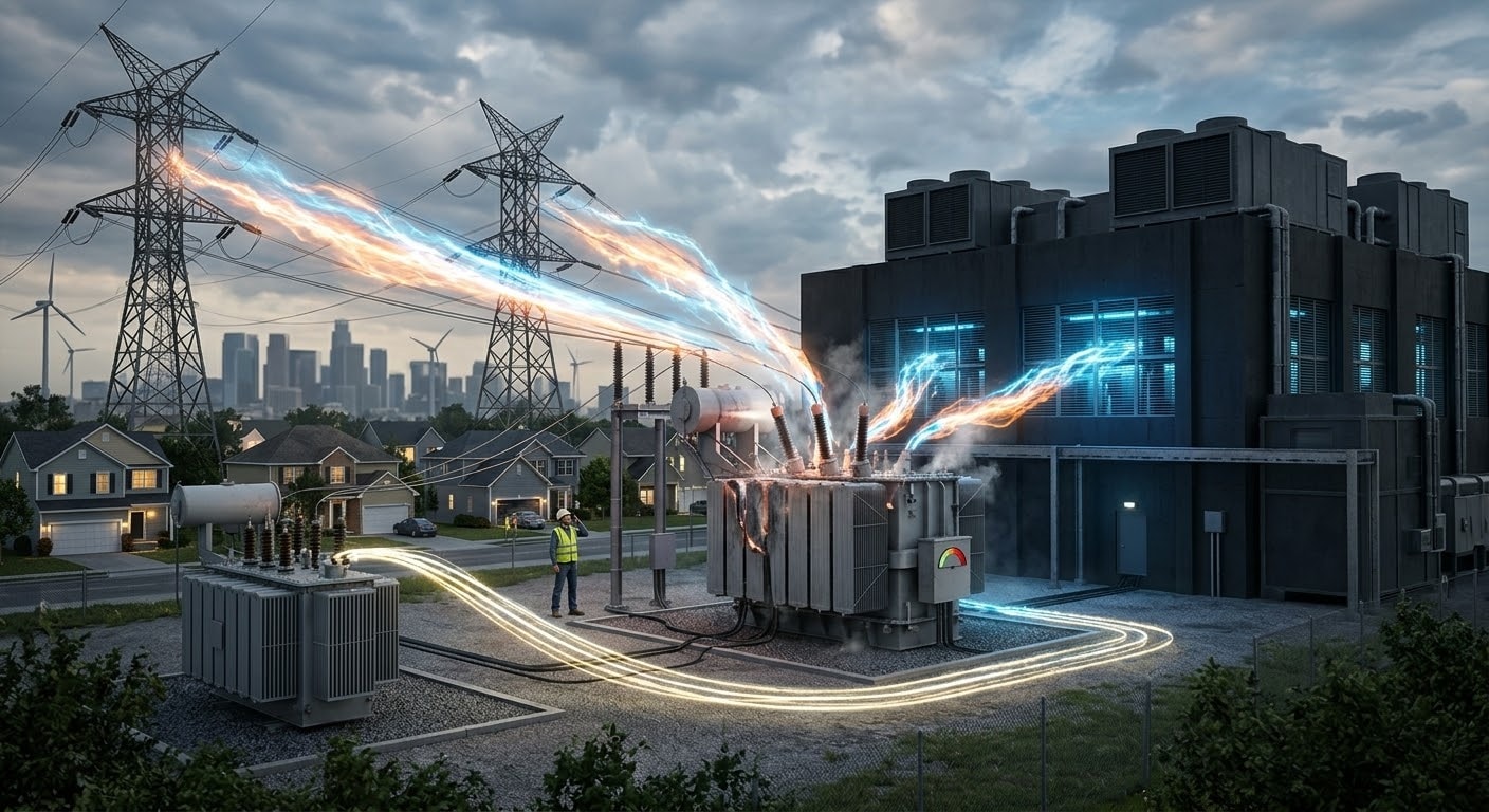 AI Data center infrastructure and power grid in the US