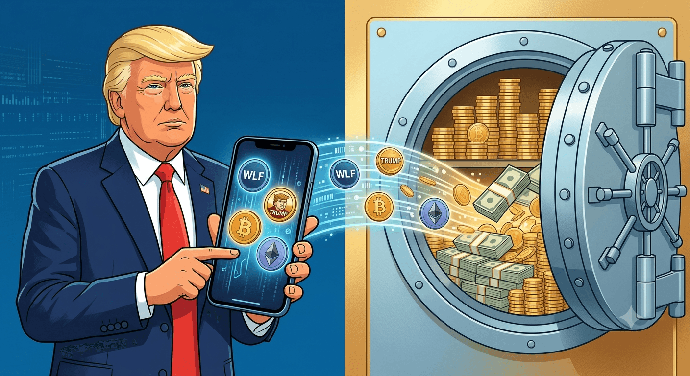  ترامب يجني 1.4 مليار دولار من العملات المشفرة ai