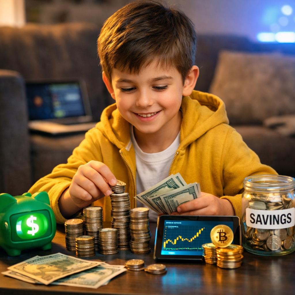 تعليم الأطفال الجيل ألفا حول المال وإدارته