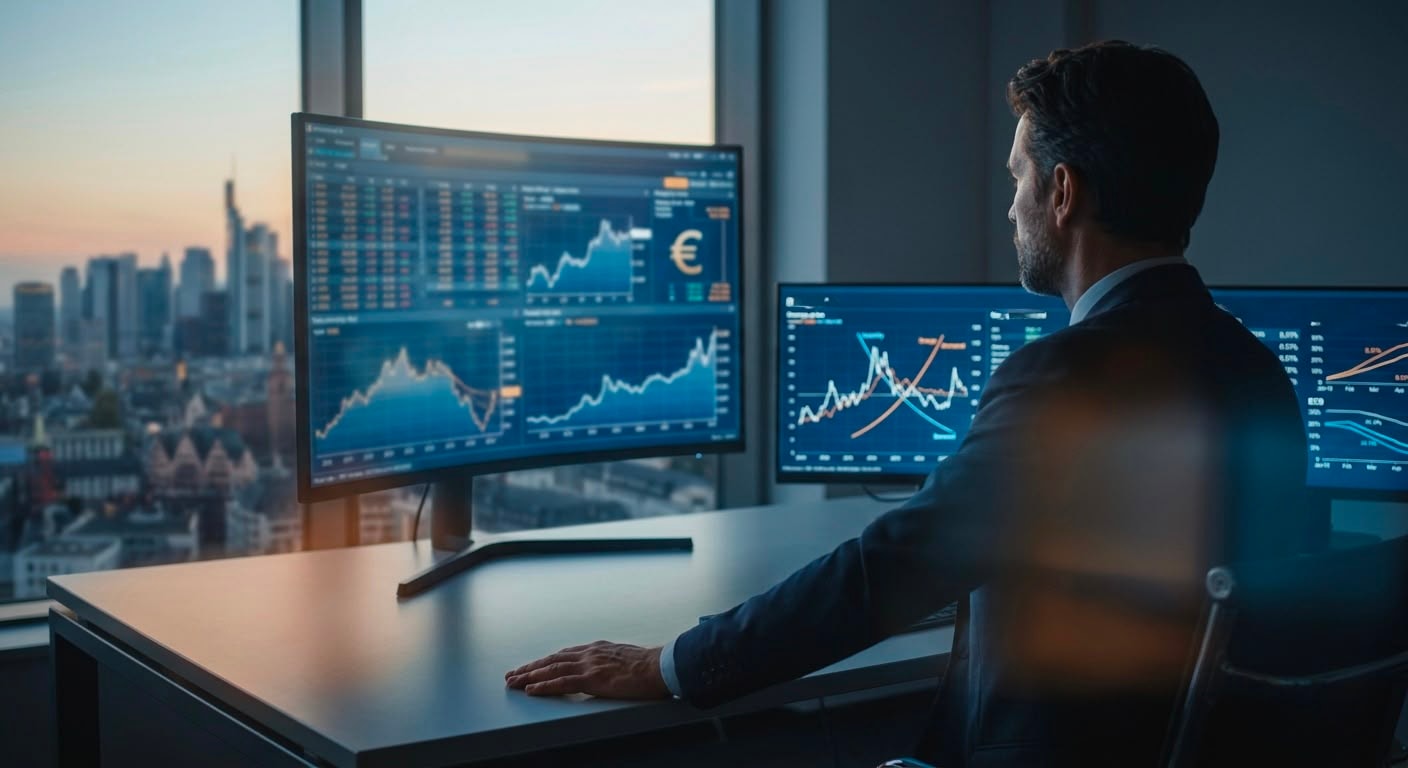 متداول يراقب مؤشرات الأسهم ai