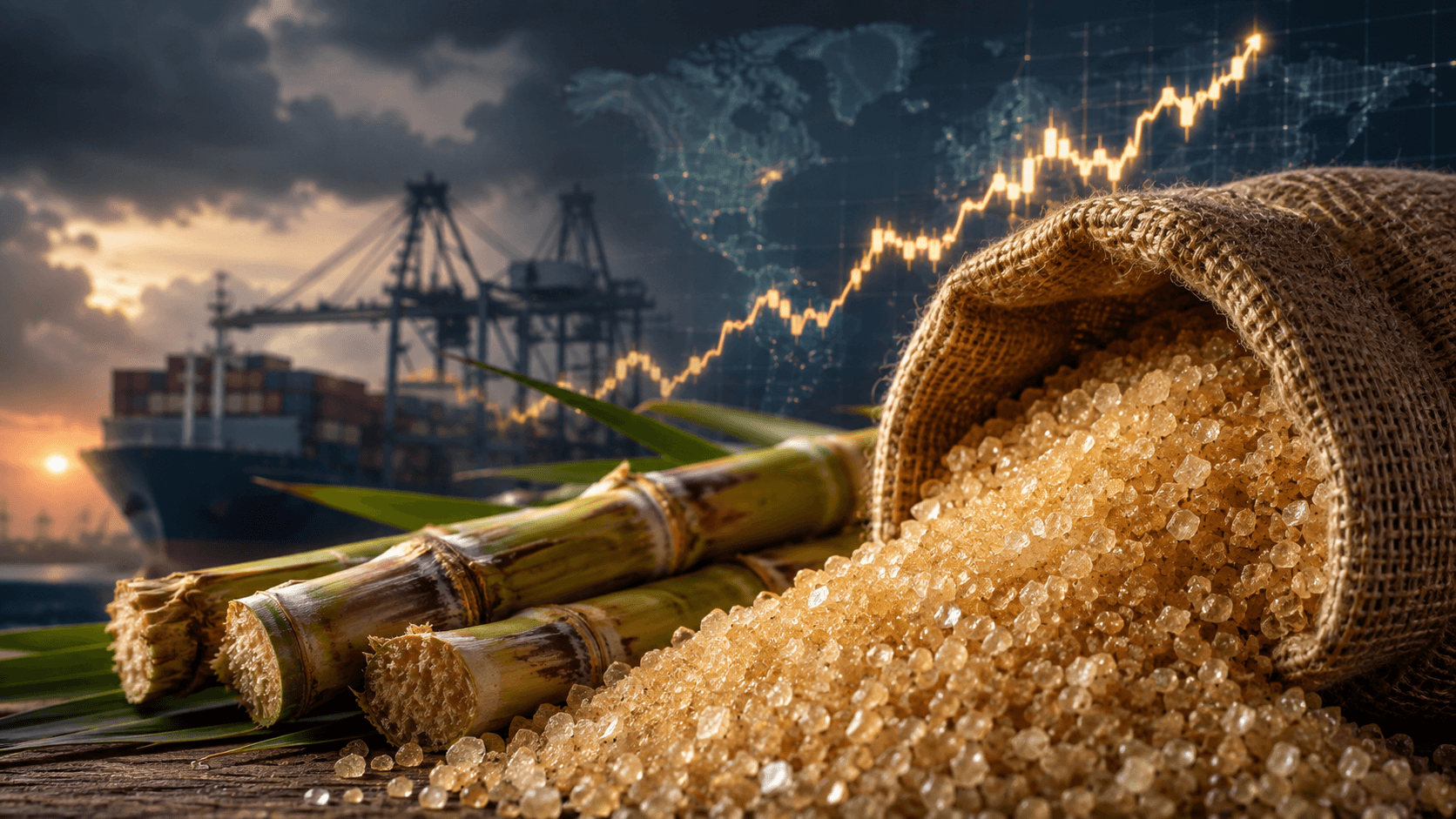 مخاوف الإمدادات العالمية تدفع أسعار السكر إلى الصعود