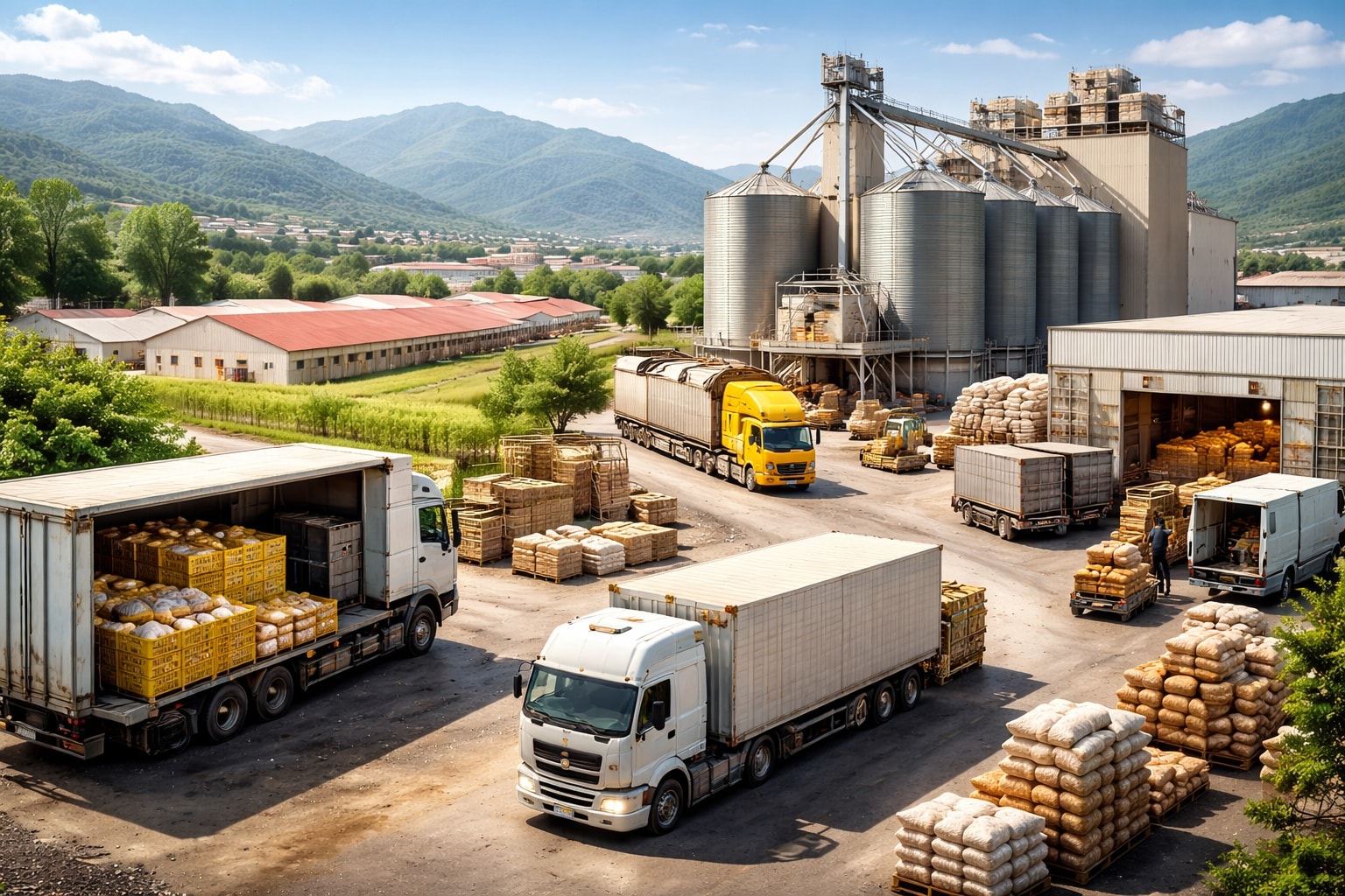 دجاج وقمح AI