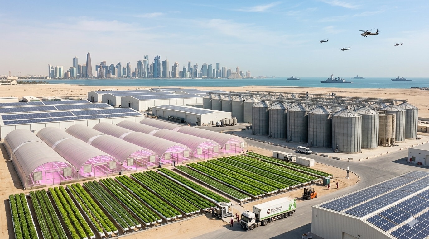 قطر تحافظ على أمنها الغذائي_صورة مولدة عبر الذكاء الاصطناعي