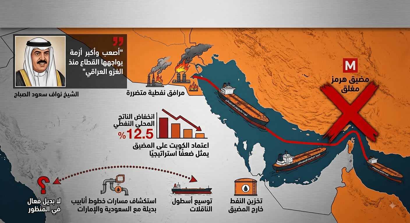 إنفوجرافيك يوضح أزمة الكويت ai