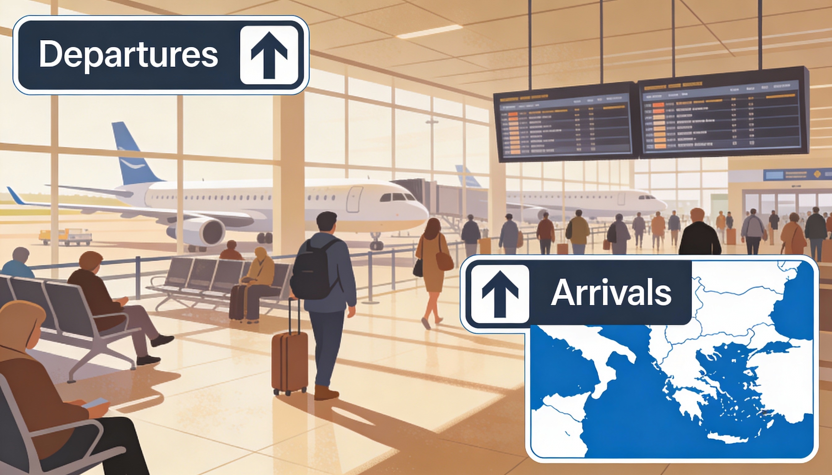 حركة الركاب في مطارات اليونان (Ai)