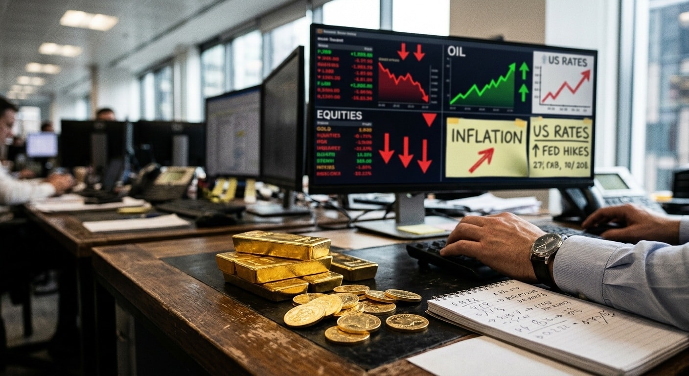 تراجع الذهب وسط مخاوف التضخم ورفع الفائدة ai