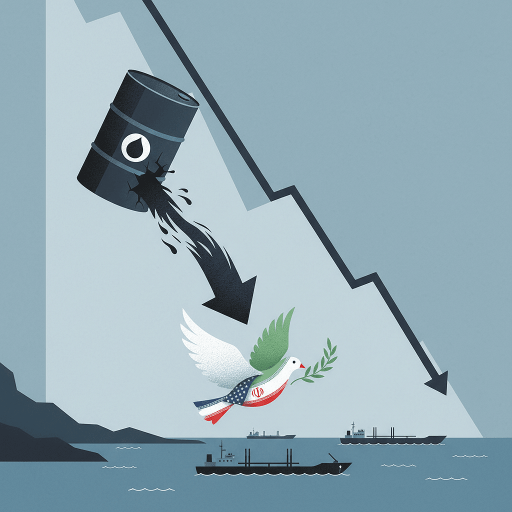 Oil Prices Plummet as Tentative US-Iran Ceasefire Announced