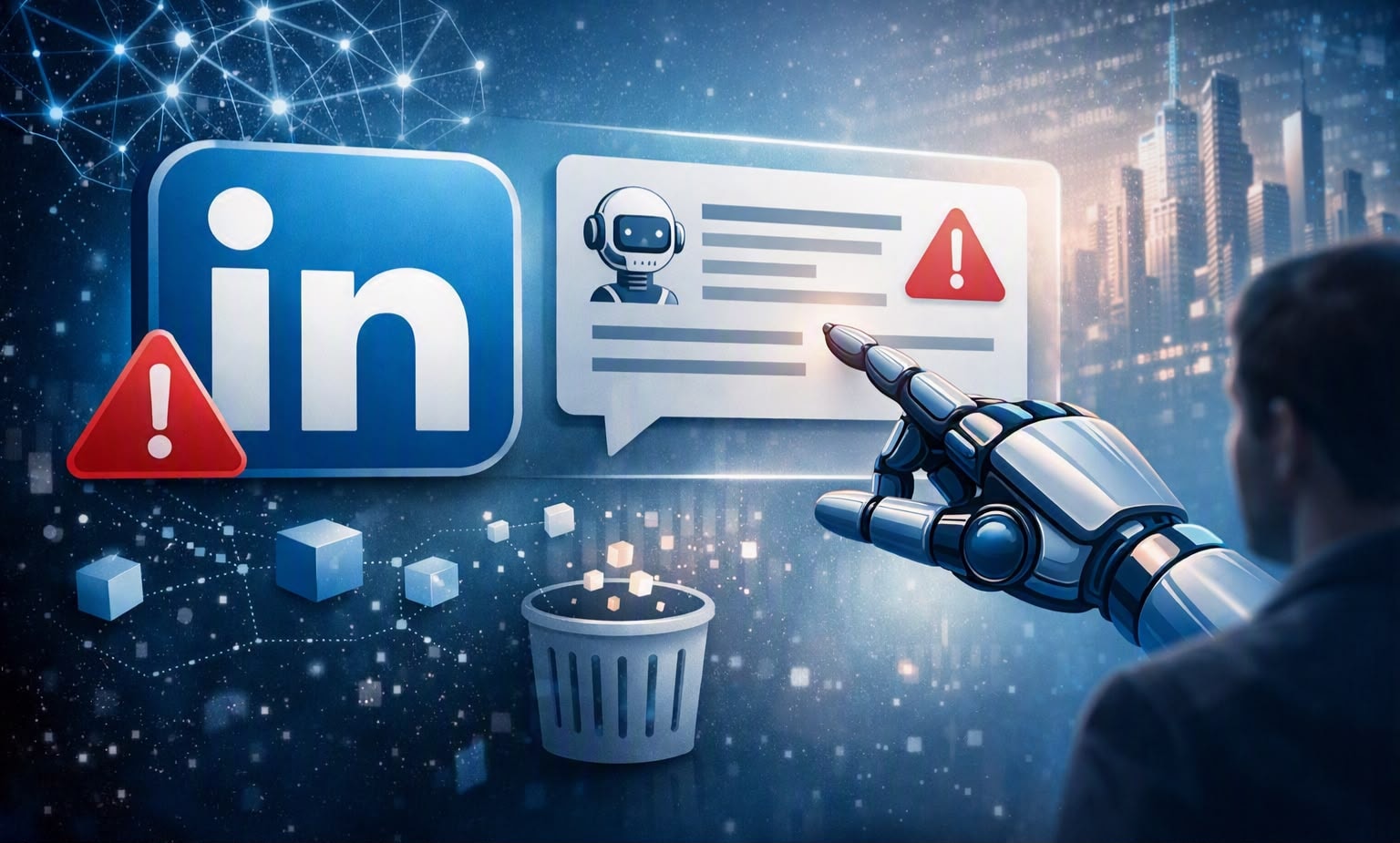 لينكدإن تُبلغ عن محتوى آلي-ai