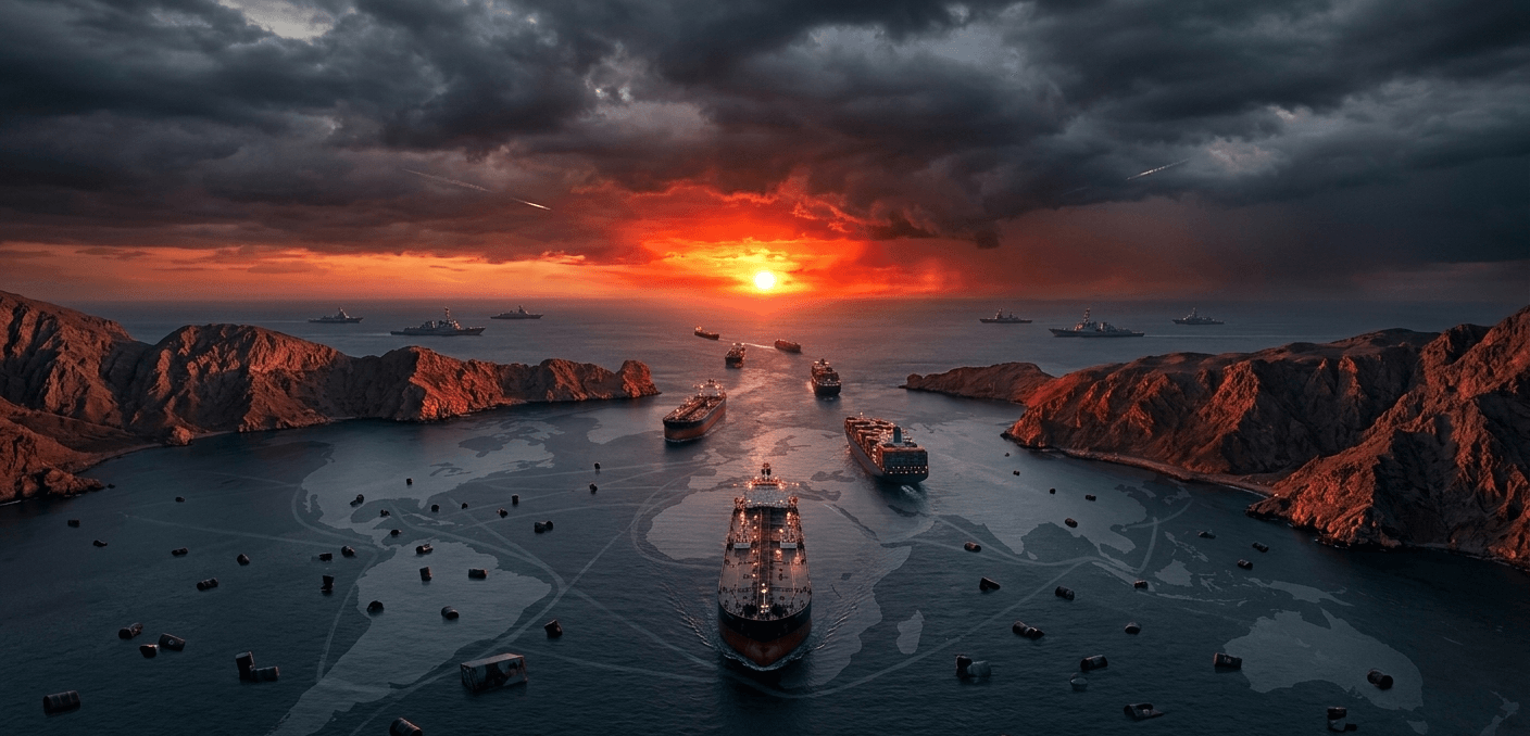 مضيق هرمز يهدد إمدادات النفط (AI)