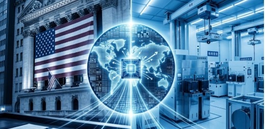 صورة لمصنع أشباه موصلات حديث تعكس التوترات بين الولايات المتحدة والصين حول سلاسل توريد الرقائق الإلكترونية