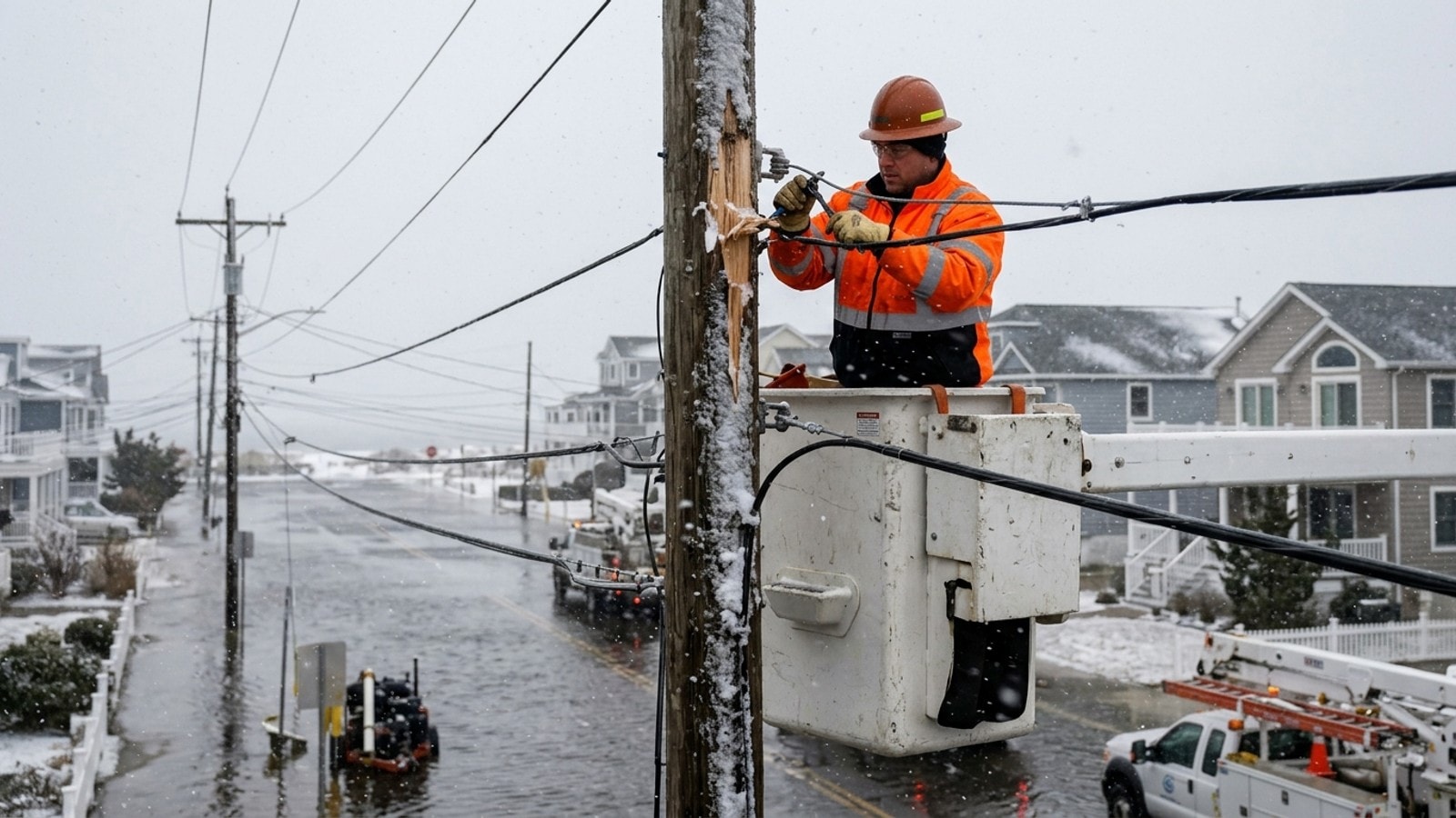 Nor'easter Wreaks Havoc Along US East Coast with Widespread Outages and Air Travel Disruption