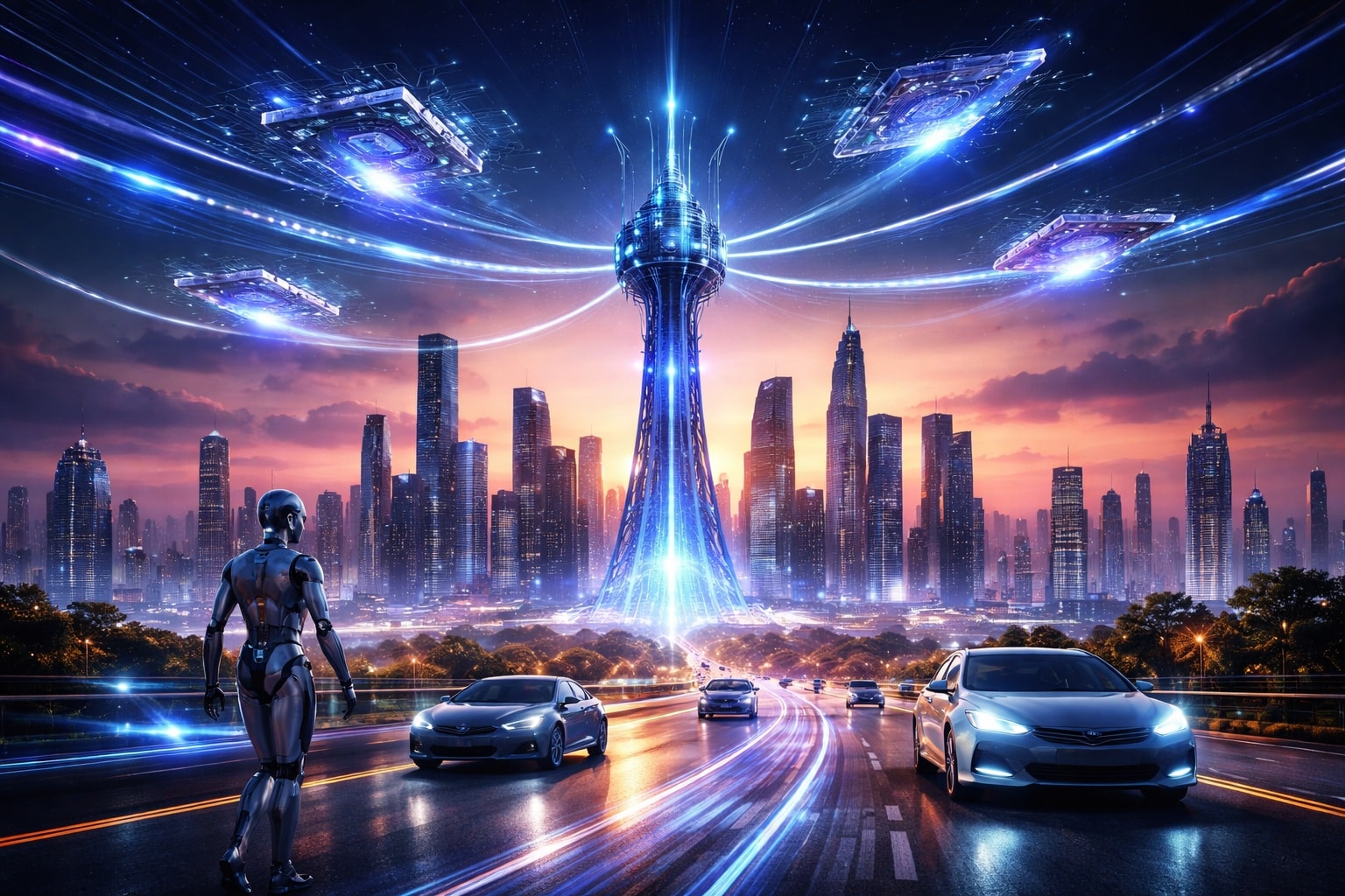 مدينة متطورة AI