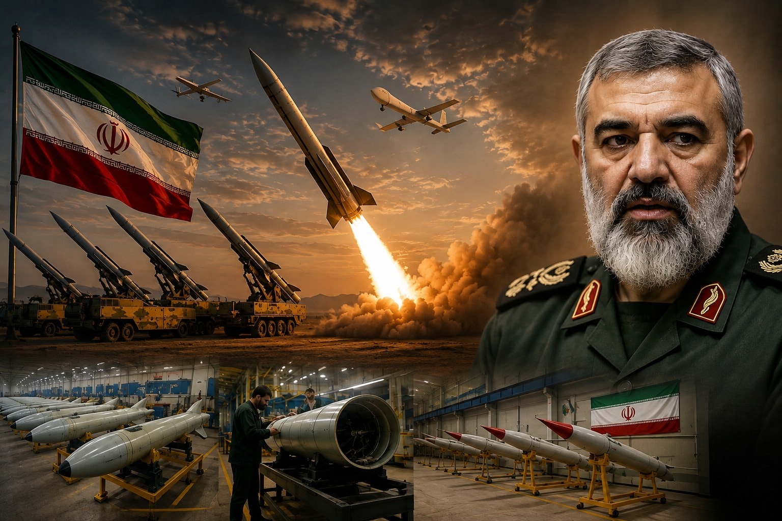 مستشار قائد الحرس الثوري يؤكد استمرار إنتاج الأسلحة وتسليمها للقوات المقاتلةAI
