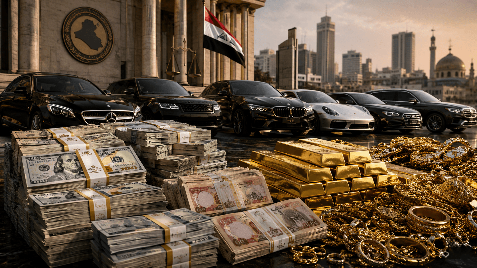 مكافحة الفساد في العراق تستعيد ملايين الدولارات و60 كيلوغراماً من الذهب 