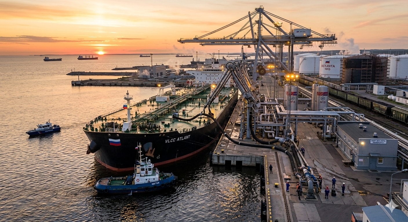 تحميل النفط في ميناء_صورة مولدة عبر الذكاء الاصطناعي