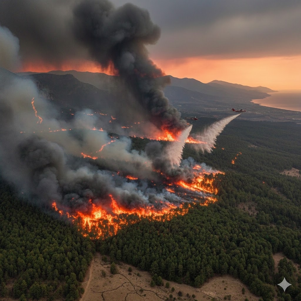 إيران تطلب المساعة الخارجية لإخماد الحرائق