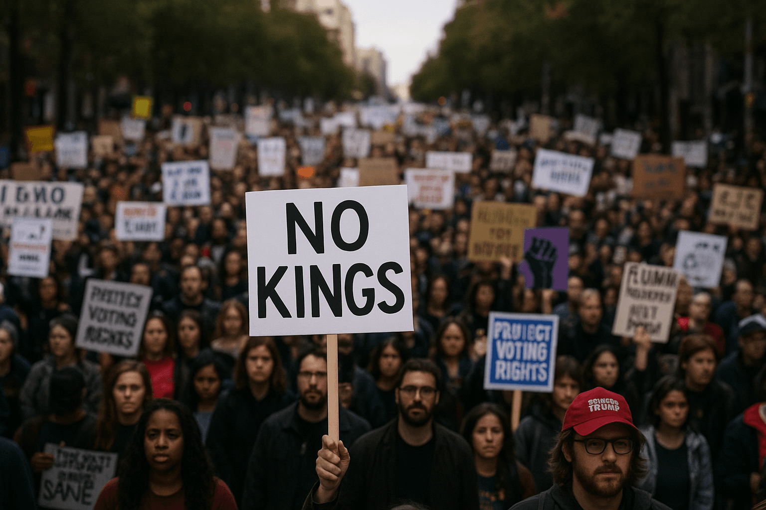 احتجاجات واسعة في الولايات المتحدة رفضاً لسياسات ترامب والرقابة الإعلامية