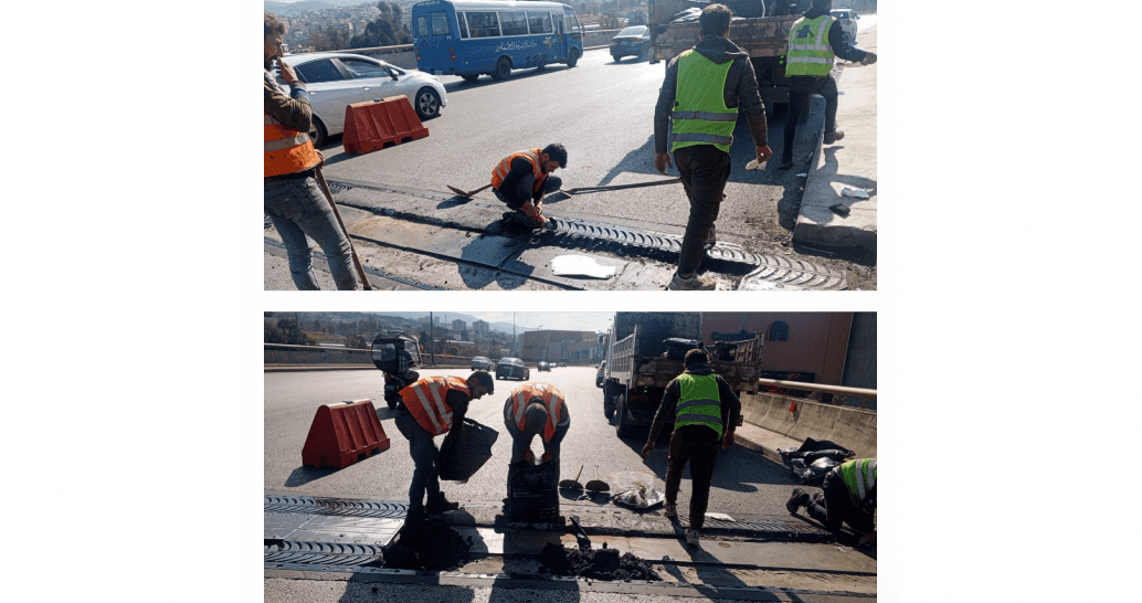 تدخّل فوري لمعالجة فجوة على جسر الحازمية