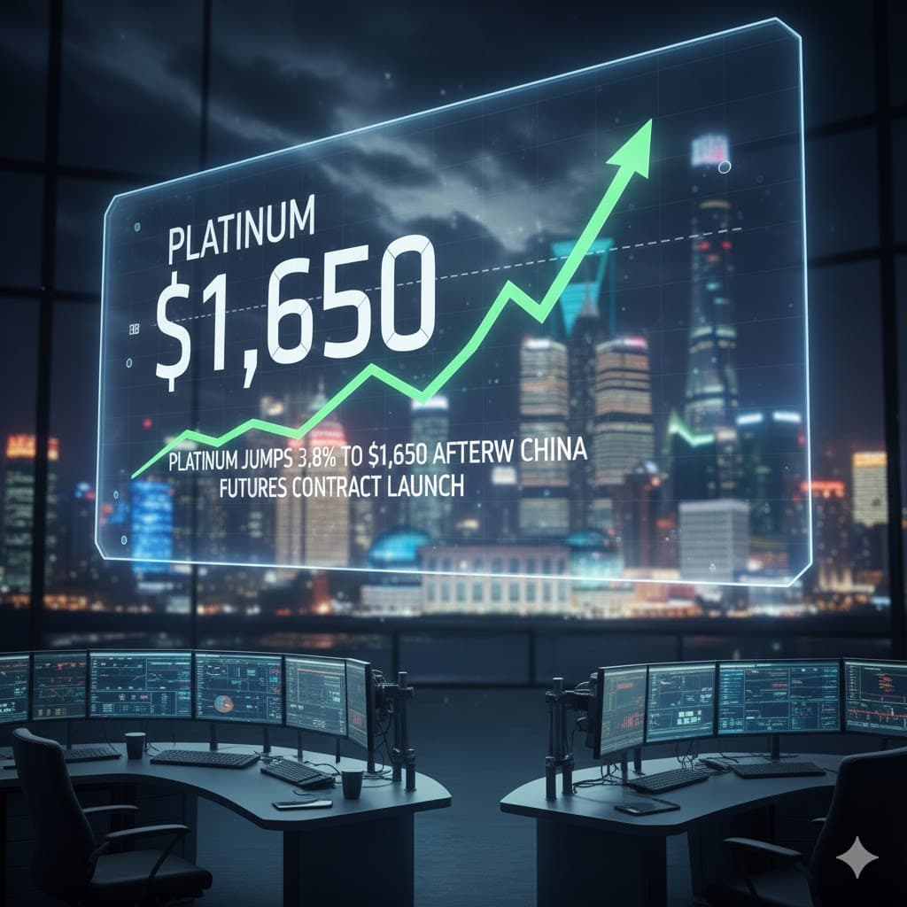 البلاتين يقفز إلى 1,650 دولارًا بعد إطلاق عقد آجال جديد في الصين