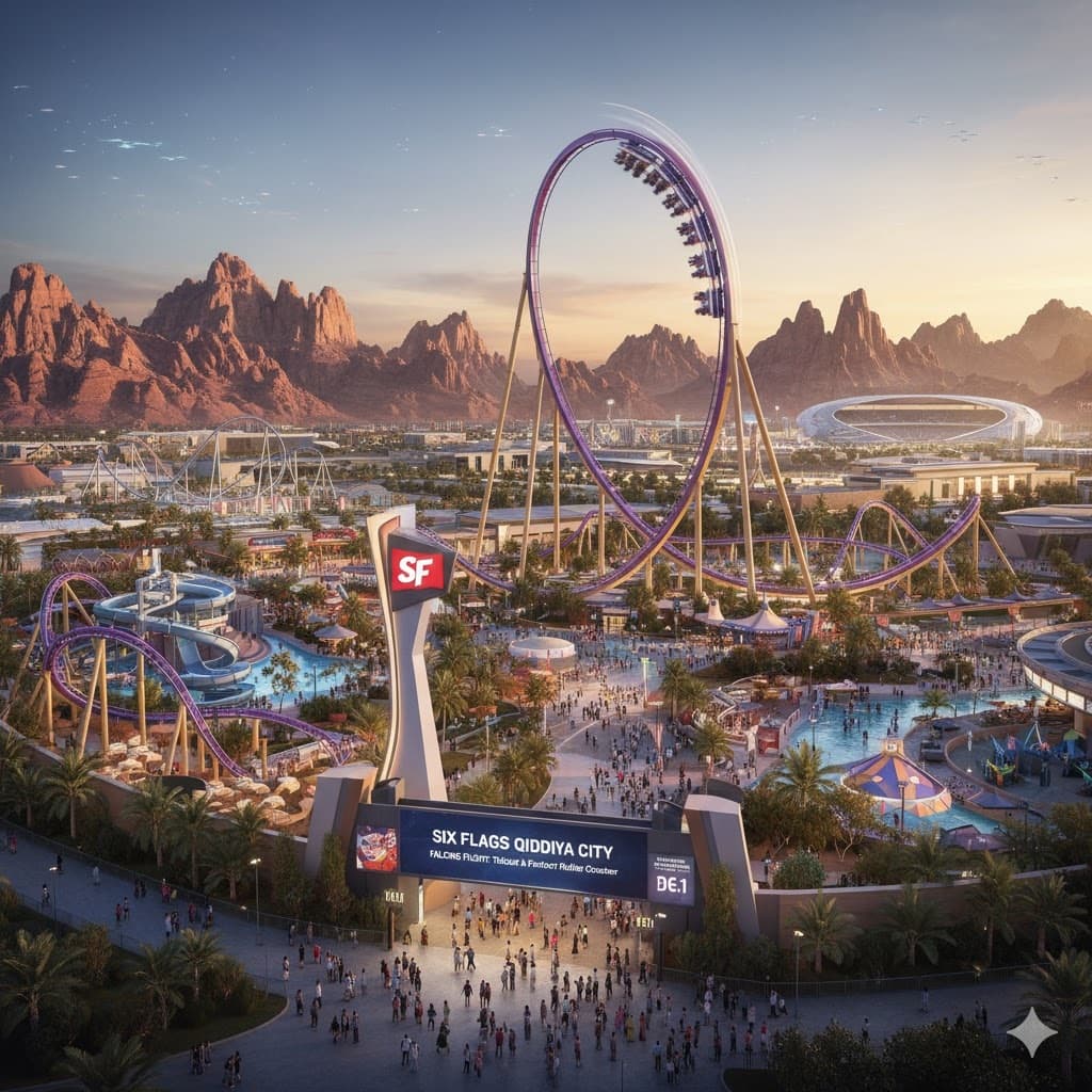 افتتاح أول مدينة ملاهي Six Flags في الشرق الأوسط بمدينة القدية بالسعودية