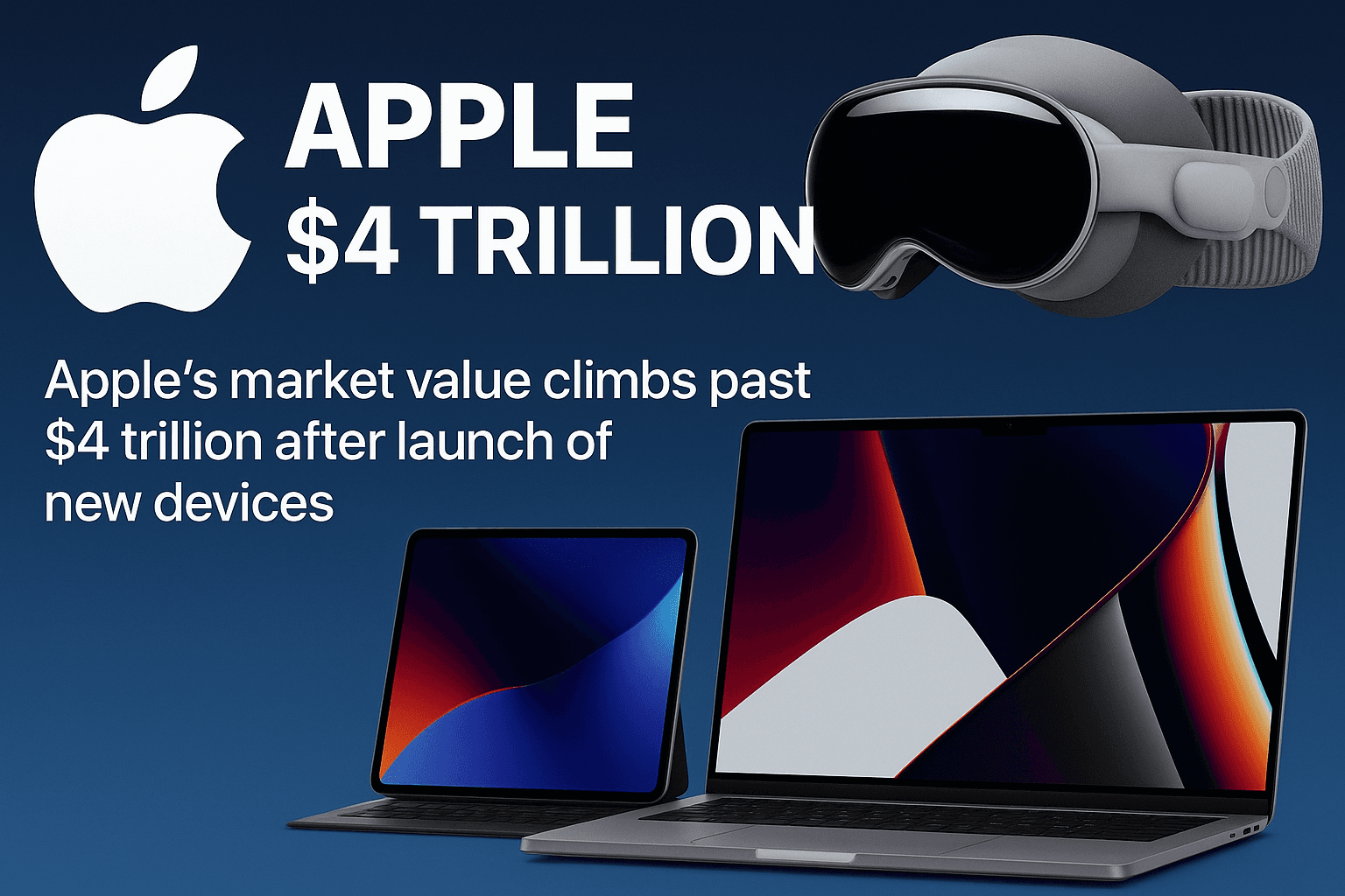 آبل تتجاوز 4 تريليونات دولار بقيمتها السوقية بعد إطلاق أجهزة جديدة