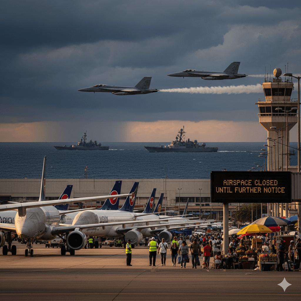 ترامب يعلن إغلاق المجال الجوي فوق فنزويلا وسط مخاوف من هجمات محتملة