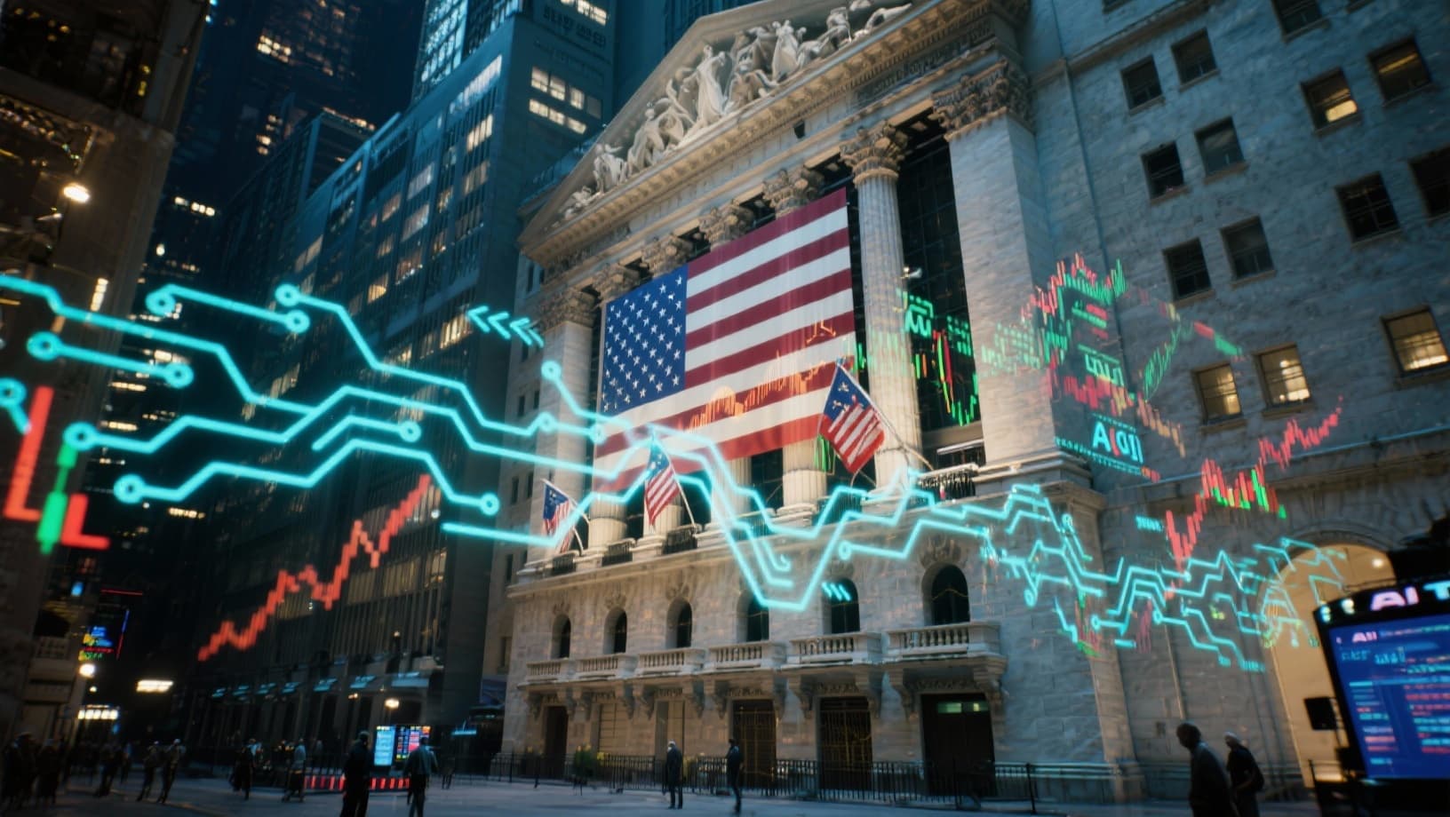 موجة الذكاء الاصطناعي وتقلبات السياسة التجارية تدفع أسواق الأسهم الأميركية للارتفاع بنسبة 18٪ في عهد ترامب