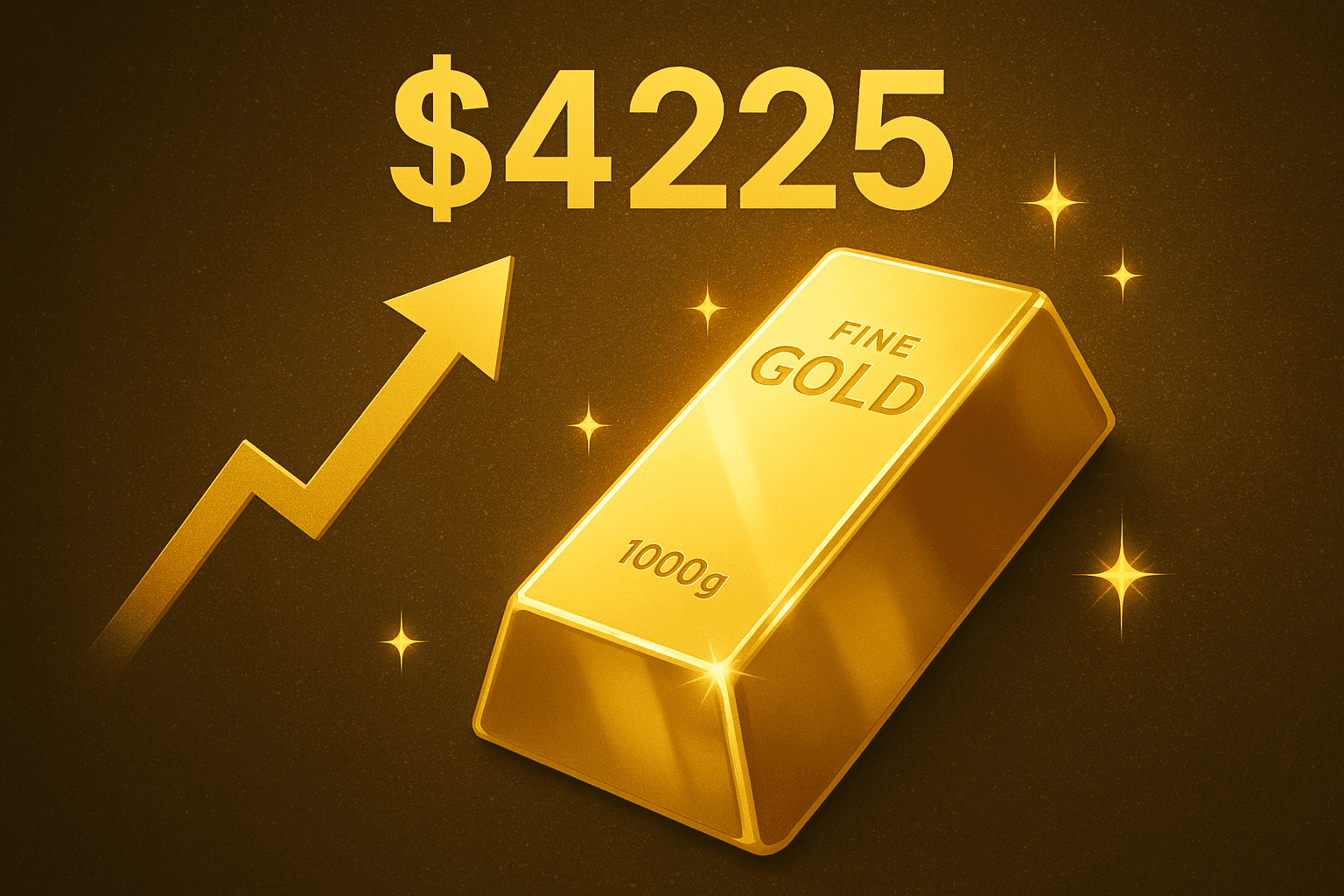 الذهب يكتب فصلاً جديداً في تاريخه والأونصة تتخطى 4225 دولاراً
