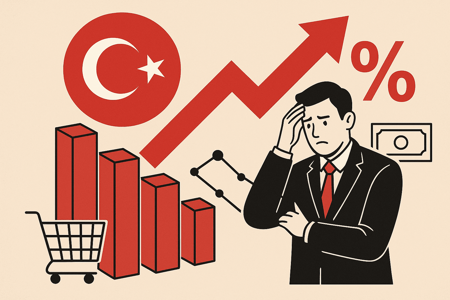 جموح التضخم التركي خلال سنة
