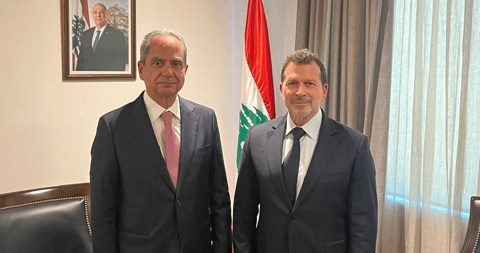 ووزير الدولة لشؤون التكنولوجيا والذكاء الاصطناعي كمال شحادة ووزير الطاقة والمياه جو الصدي (وطنية)