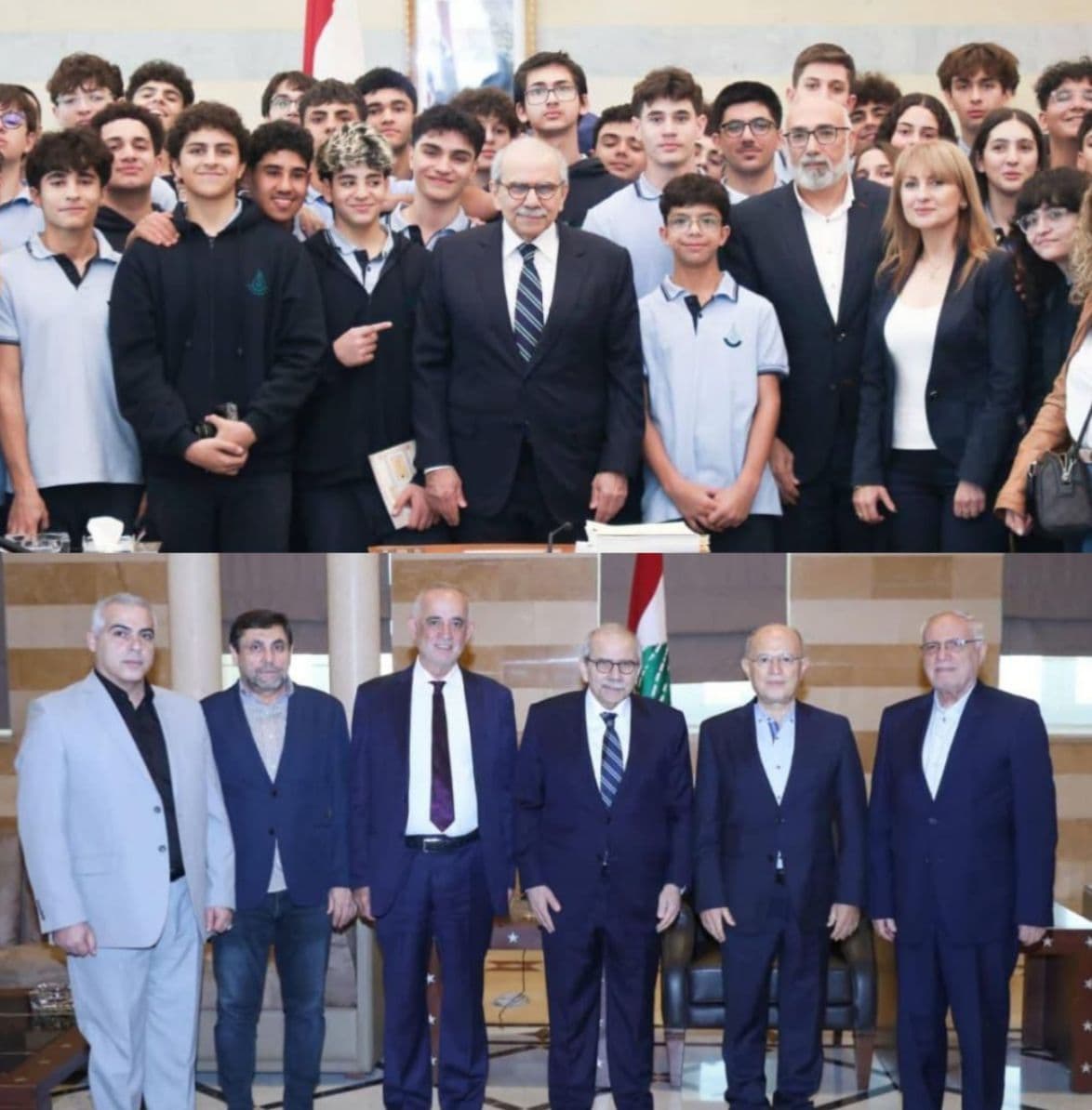 سلام يستقبل وفد المبرات الخيرية وطلاب مدرسة الحكمة و وزيري التعاون والهجرة السويدي