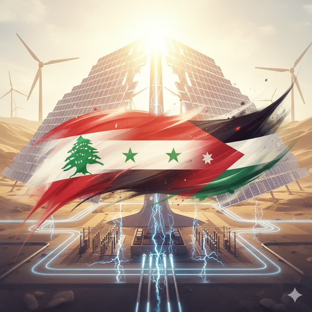 وزراء الطاقة اللبناني والأردني والسوري يبحثون تعزيز الربط الكهربائي والغازي الإقليمي