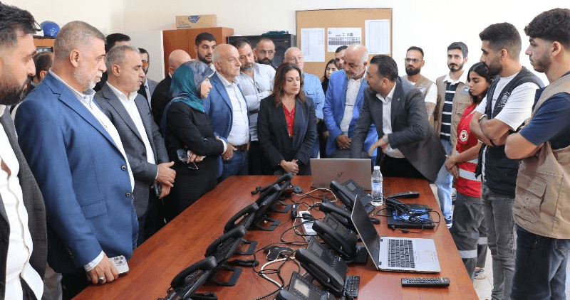 خلال لقاء الوزيرة حنين السيد رؤساء البلديات في اتحاد بلديات صور. (وطنية)