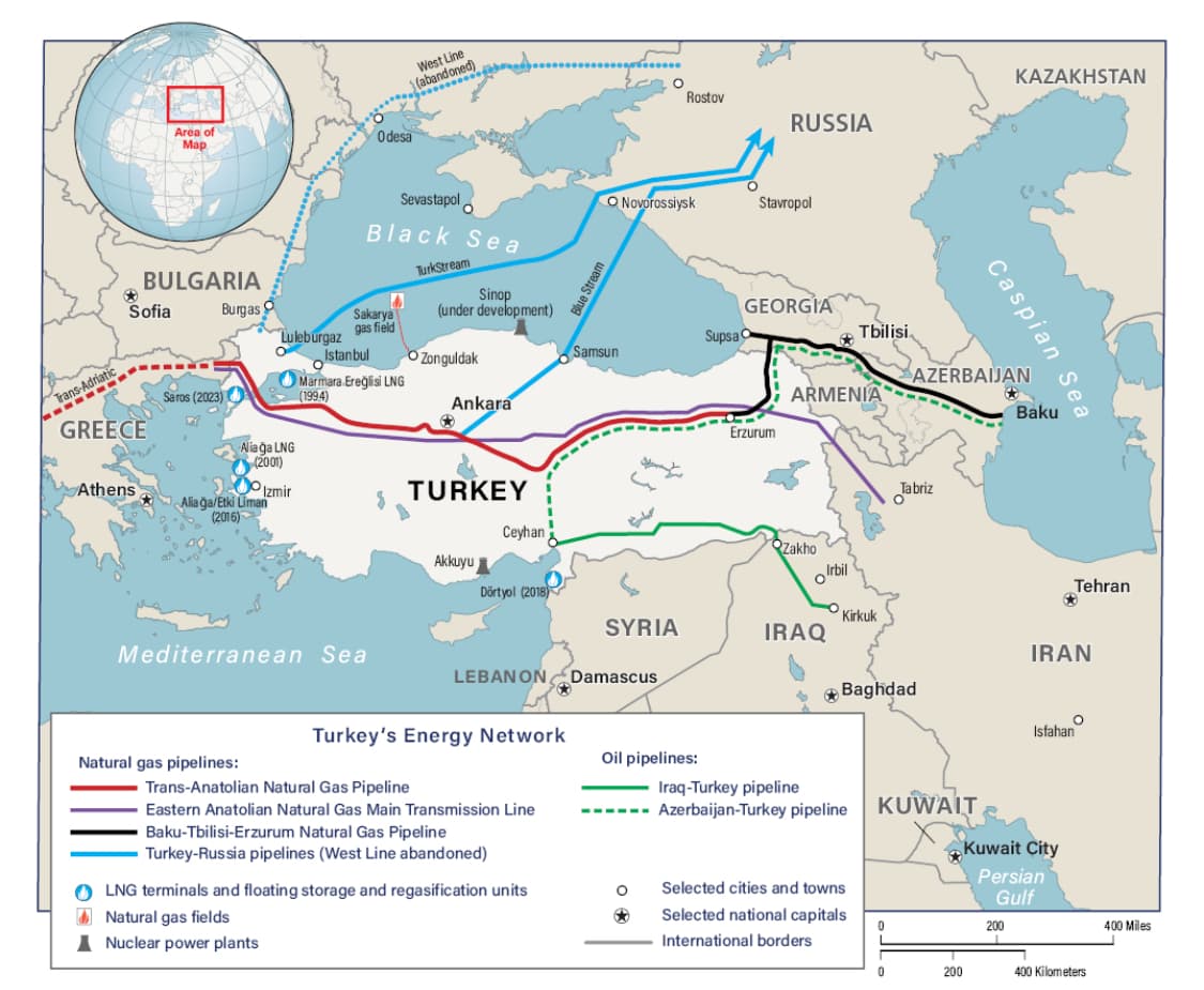 هل تحوّل تركيا وجهتها بعيداً من الغاز الروسي والإيراني؟