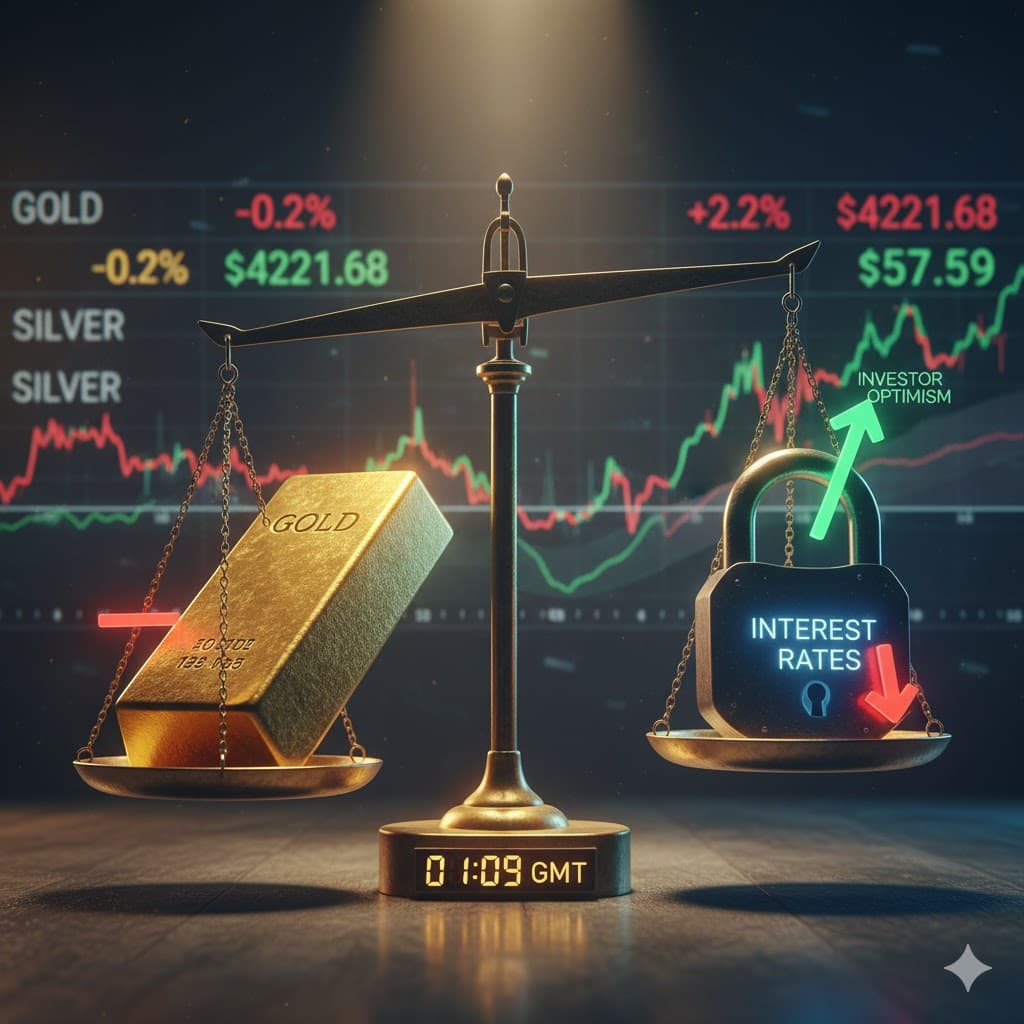 الذهب عند عتبة 4221.68 دولارًا للأونصة وسط صعود الفضة والبلاديوم في التعاملات الآسيوية