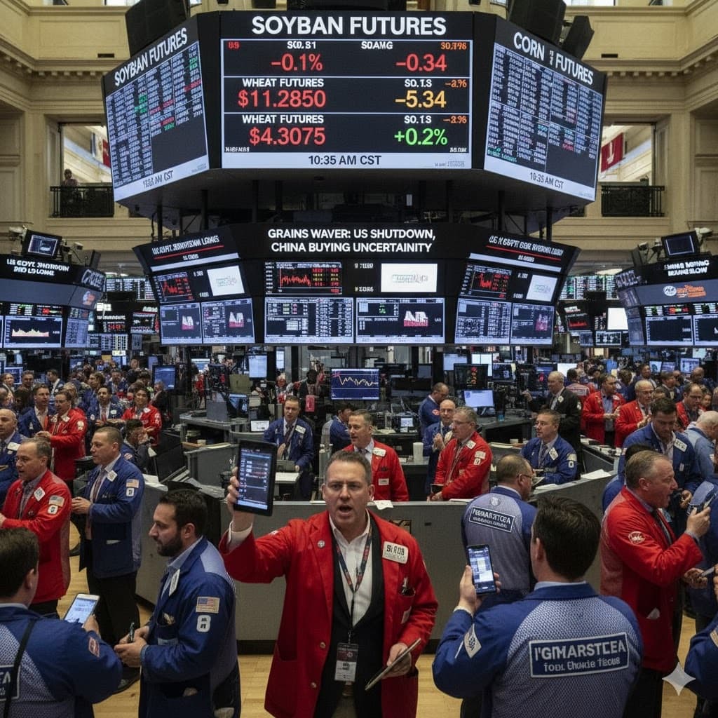 تأرجح أسعار الحبوب في شيكاغو مع تباطؤ مشتريات الصين وإعادة فتح الحكومة الأميركية