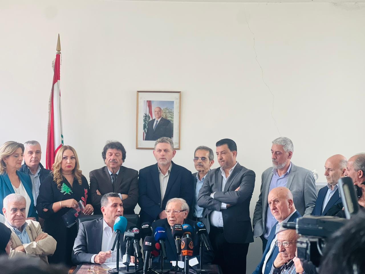 خلال حفل التكريم في المجلس الوطني للإعلام المرئي والمسموع (زينب عوالي)