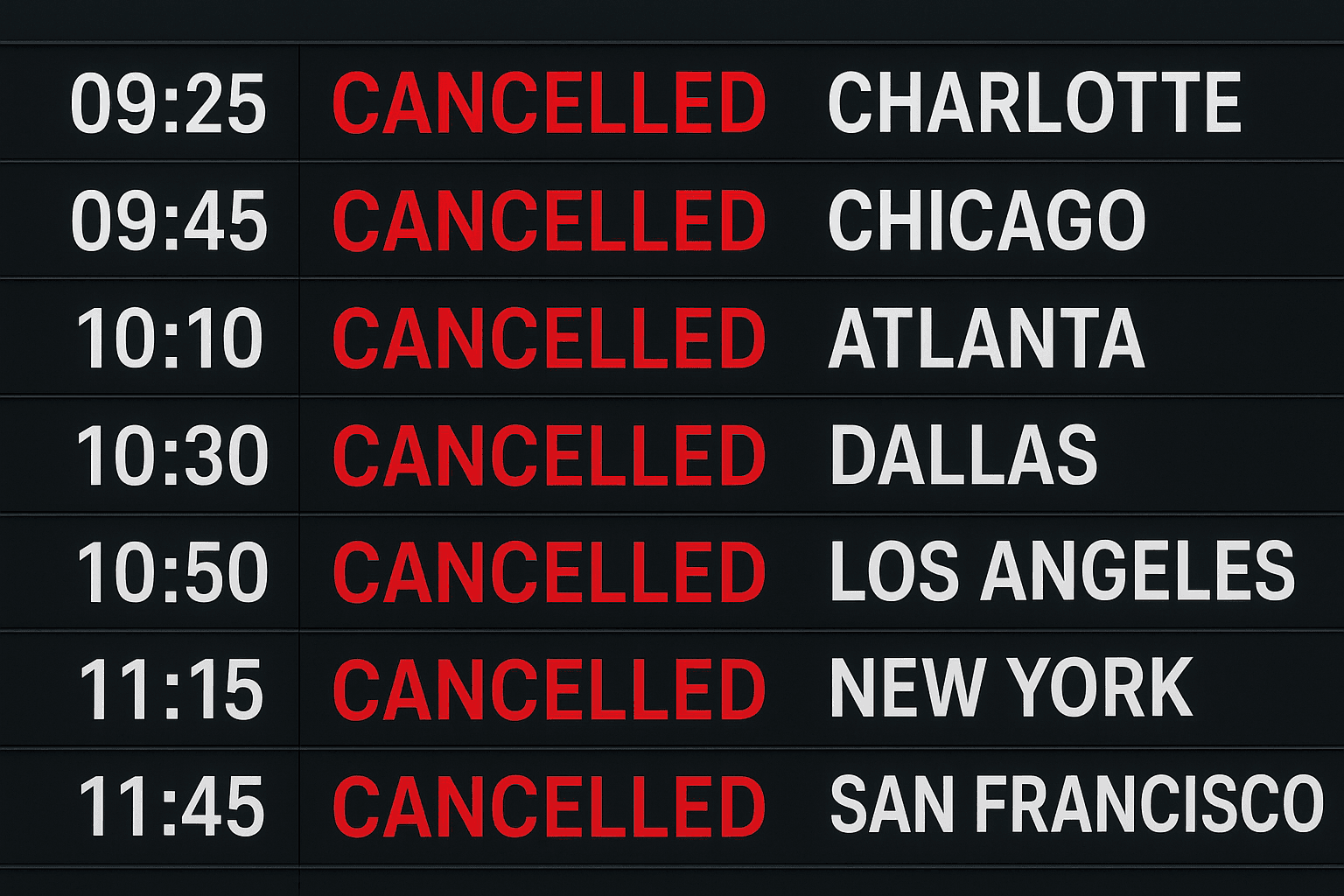 إغلاق الحكومي يشل الرحلات الأميركية: 1025 إلغاء و7 آلاف تأخير في يوم واحد