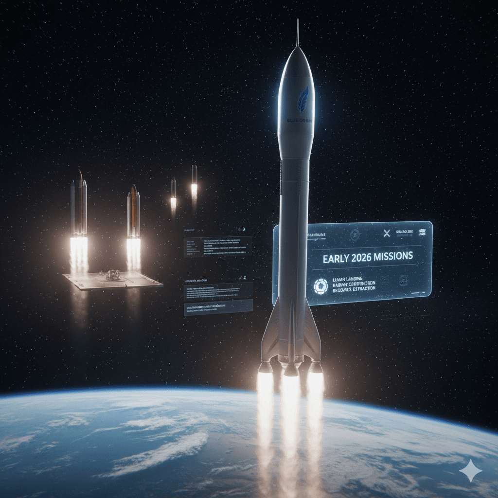 شركة بلو أوريجن تسعى للتفوق على سبيس إكس في الوصول إلى القمر