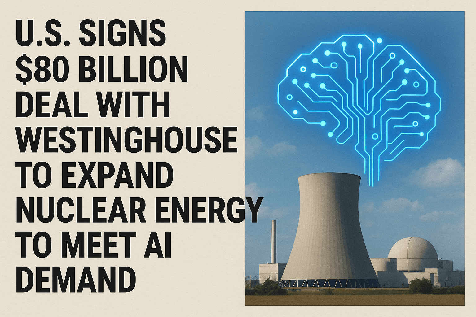واشنطن توقع صفقة 80 مليار دولار مع Westinghouse لتوسيع الطاقة النووية تلبيةً لطلب الذكاء الاصطناعي