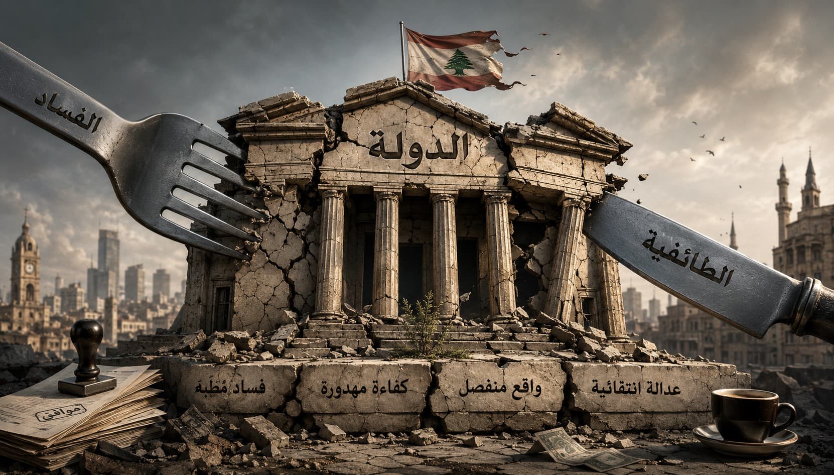 الدولة التي أكلها تحالف الدِّين اللبناني والفساد (سلسلة "من هنا... وهناك" بقلم وليد حسين الخطيب)