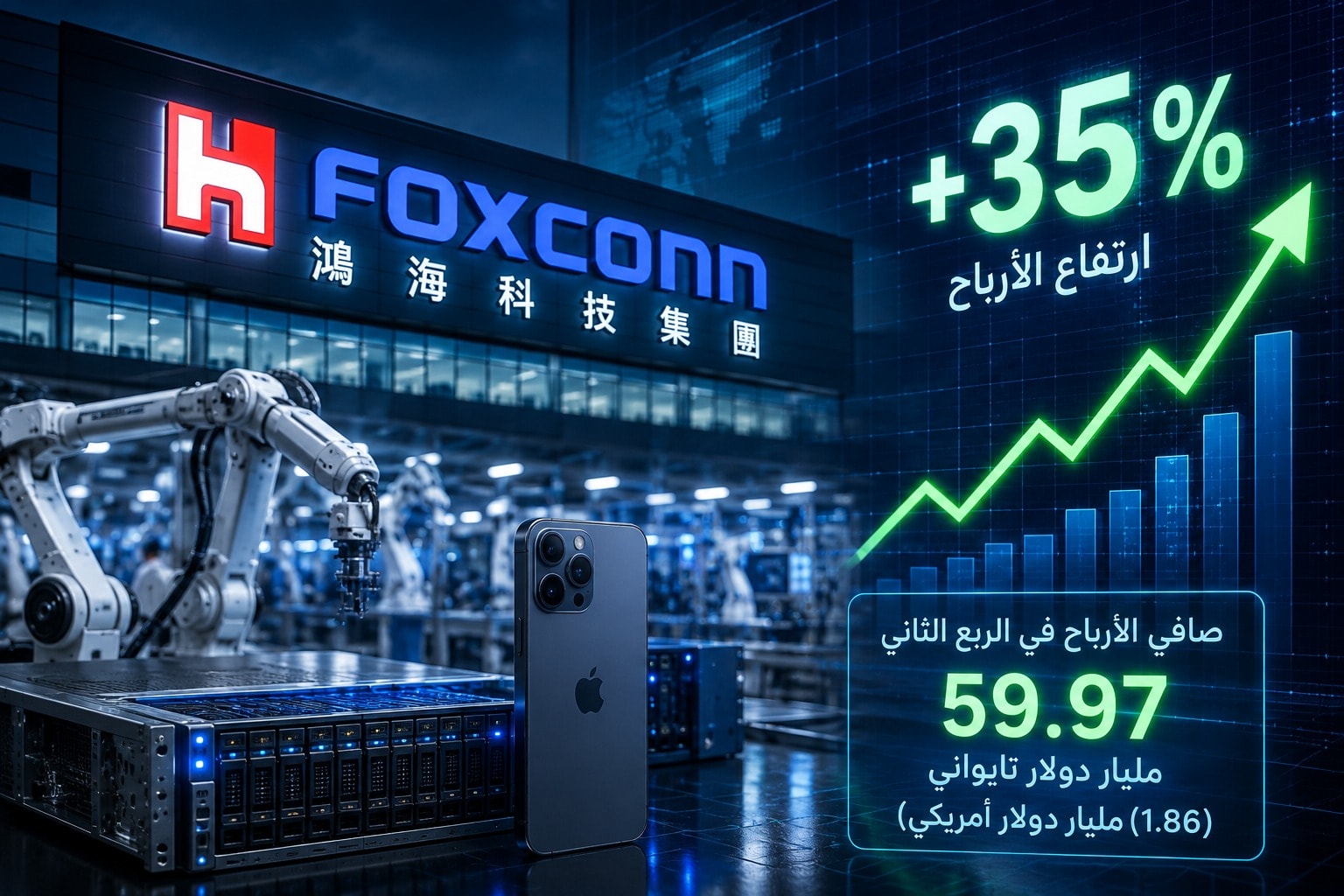 صافي الأرباح يبلغ 1.86 مليار دولار مع استمرار قوة الطلب على تقنيات الذكاء الاصطناعيAi