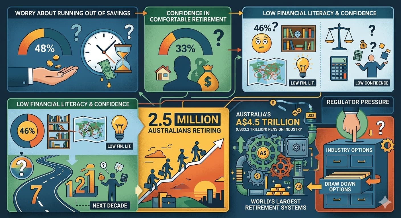 تراجع الثقة والوعي المالي يعمّق مخاوف التقاعد في أستراليا
