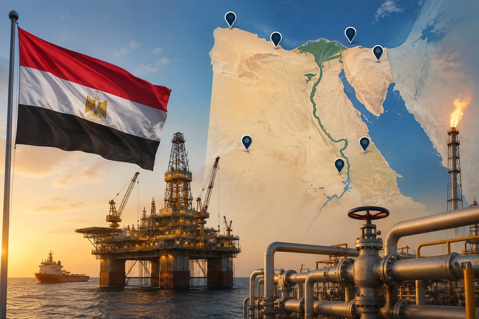 مصر تفتح 14 منطقة جديدة أمام استثمارات التنقيب عن النفط والغازAi