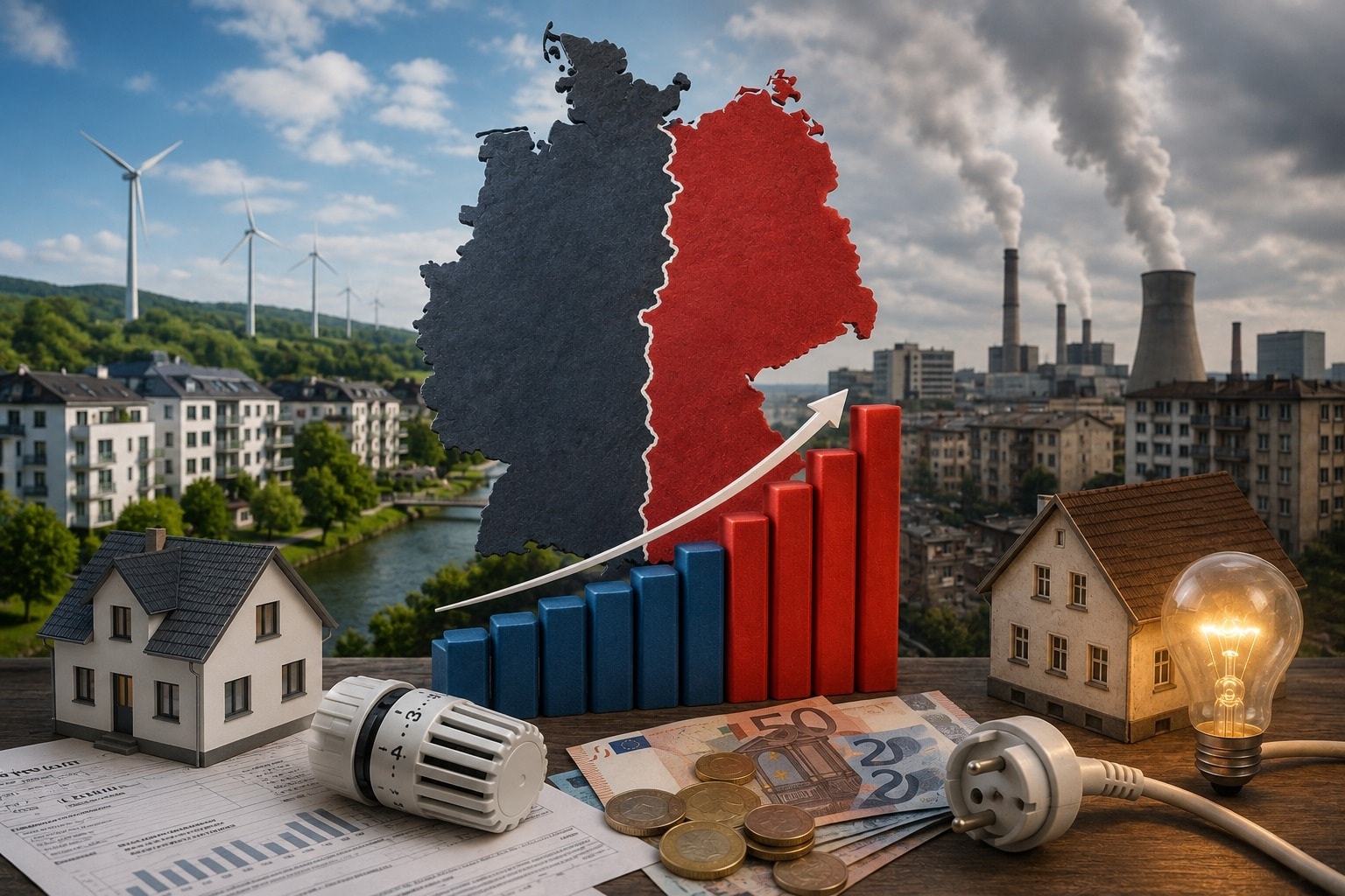 الأسر في شرق ألمانيا تتحمل تكاليف أعلى للتدفئة والكهرباء والوقود مقارنةً بغرب البلادAi