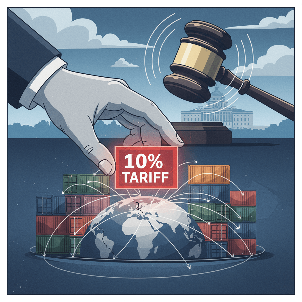 US Customs to Implement 10% Tariff on Non-Exempt Goods