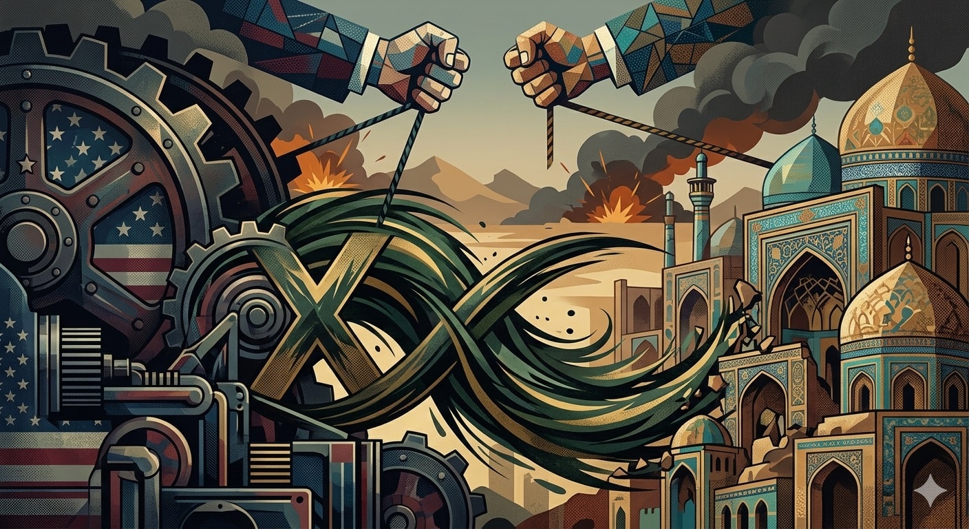 استراتيجية الغضب الاقتصادي والتوتر السياسي بين أمريكا وإيران(AI)